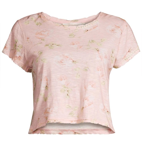 LoveShackFancy Rubin cropped floral tee size XS - Picture 2 of 3